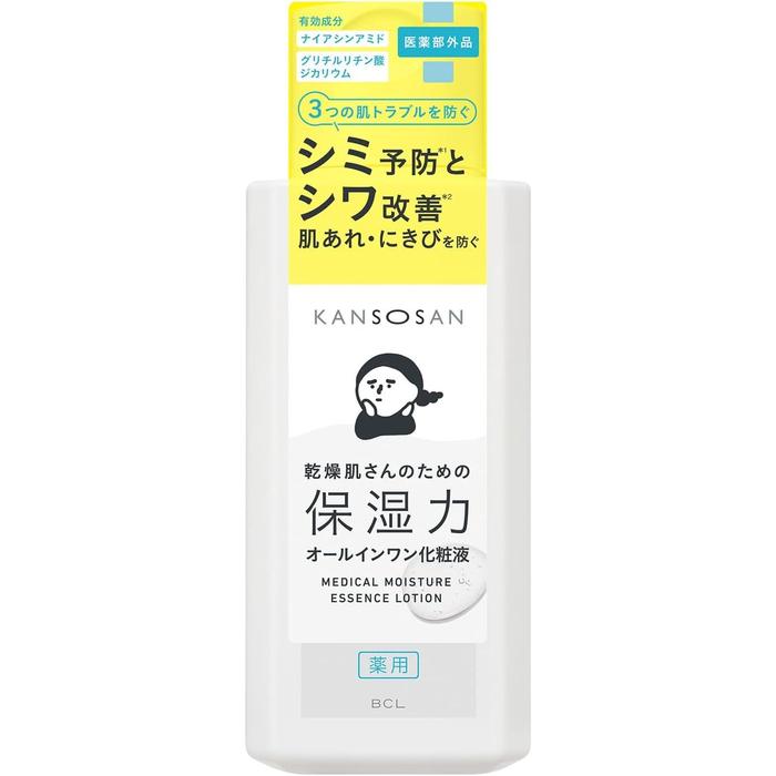 KANSOSAN Medicated Moisturizing All-in-One Lotion 230mL – Niacinamide & Dipotassium Glycyrrhizate [Alcohol-free]