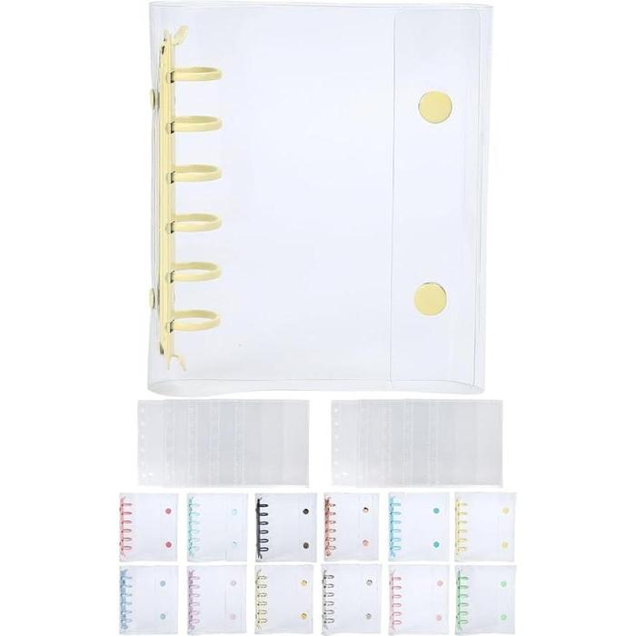 Daction Transparent Sticker Book A7 – Cute Sticker Binder with 10 Refills