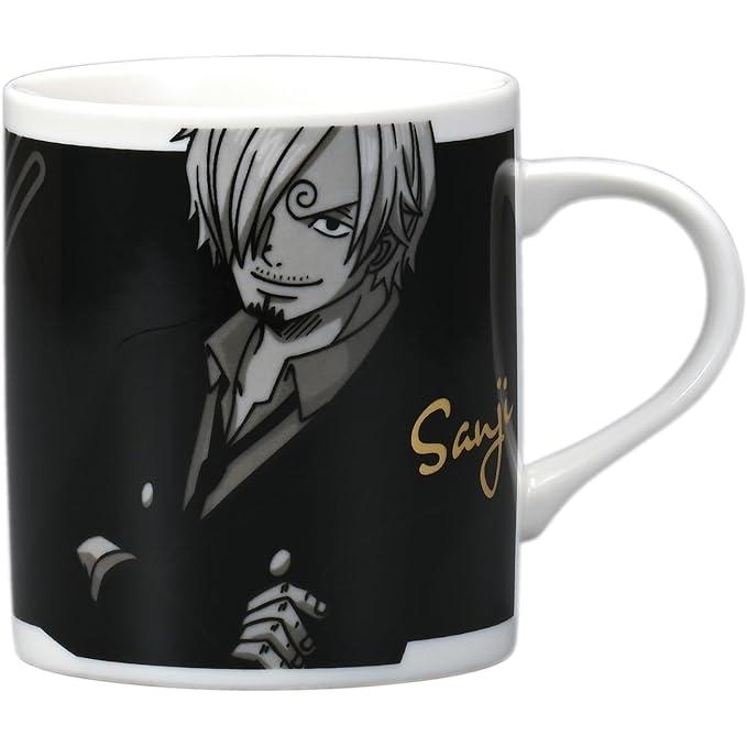 One Piece Straw Hat Pirates Monochrome Mug 300 ml – Microwave & Dishwasher Safe, Made in Japan