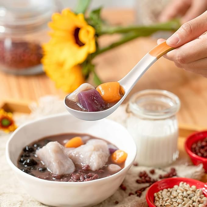 Ceramic Soup Spoon Set – 4 Pieces, 16 cm (2 Variants Available)