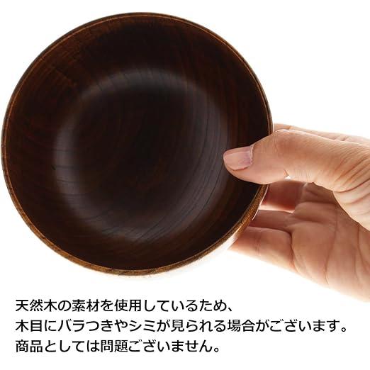 Ishida Natural Wood Lacquer Soup Bowl – 11.2cm Wooden Miso Soup Bowl