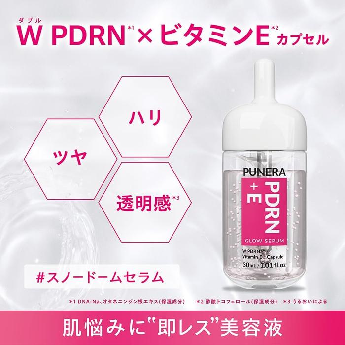 PUNERA PDRN + E Glow Serum - Regenerating Serum with PDRN, Retinol & Vitamin E Capsules 30 ml (With Alcohol)