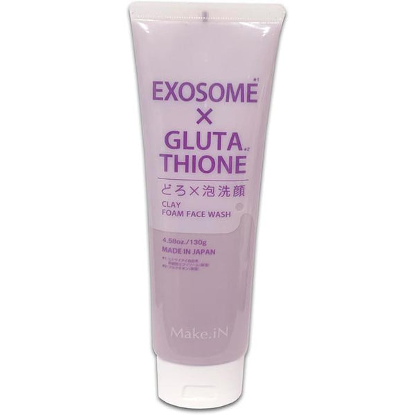 Make.iN Exosome x Glutathione Foam & Clay Face Wash 130g – Stem Cell, White Clay, Ceramide for Antiaging and Pore Care