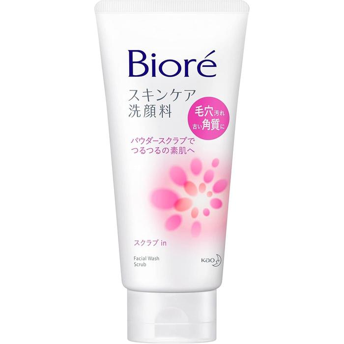 Bioré Skincare Facial Cleanser Scrub In – Japanese Face Wash with Exfoliating Scrub 130g (Non Alcohol)