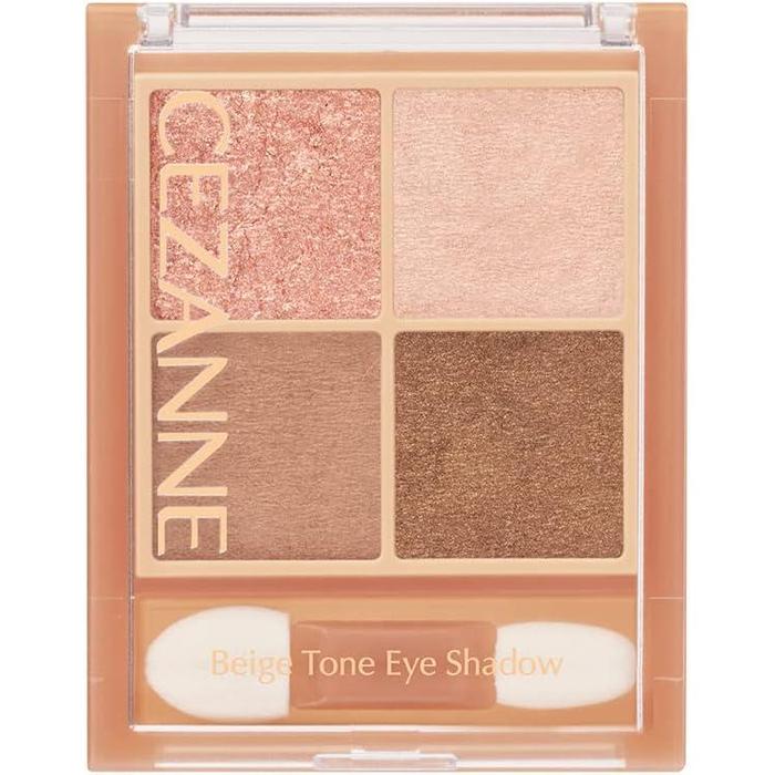 CEZANNE Beige Tone Eyeshadow- Palette of 4 shadows 4.3g [Alcohol-free]