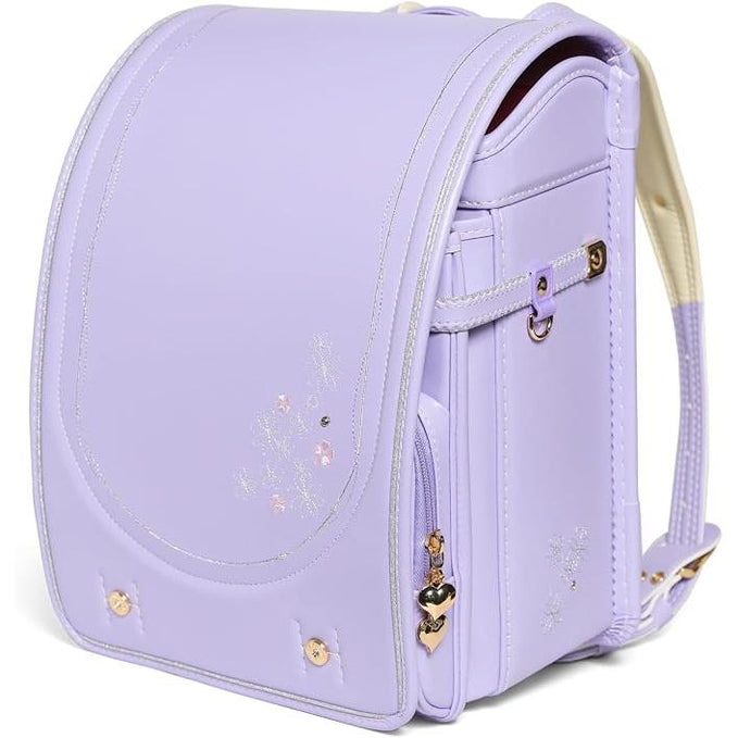 Mochila Escolar Randoseru Japonesa Amant Romantic Flower / Little Ribbon para Niñas – Acabado Perla, 15L, Ultra Ligera