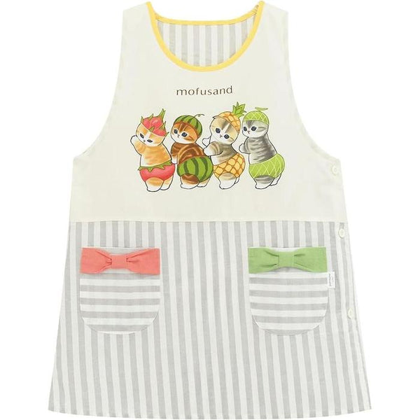 Nishiki Mofusand Apron – Fruit Nyan Cat Design | Wrinkle-Resistant & Quick-Drying | Women’s M–L Size