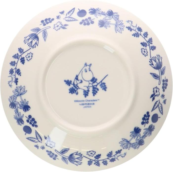 JAPANESE COLLECTION-MOOMIN "Blue Flora" Bowl Set, 17cm, 3-Piece