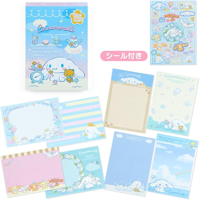 [CHARACTER OPTIONS] Sanrio Characters Memo Pad – Cute Japanese Stationery, 8 Designs, With Stickers
