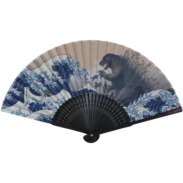 GODZILLA Folding Fan – The Great Monster from "Fugaku Thirty-Six Views: Great Monster Picture"