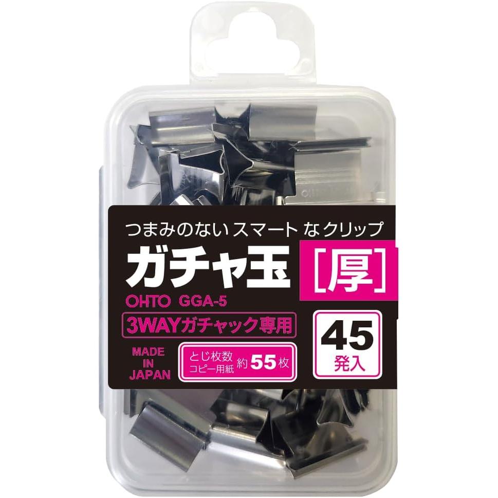 OHTO Gachuck Refill Clips – Reusable Stainless Steel Paper Clips | Thin / Medium / Thick