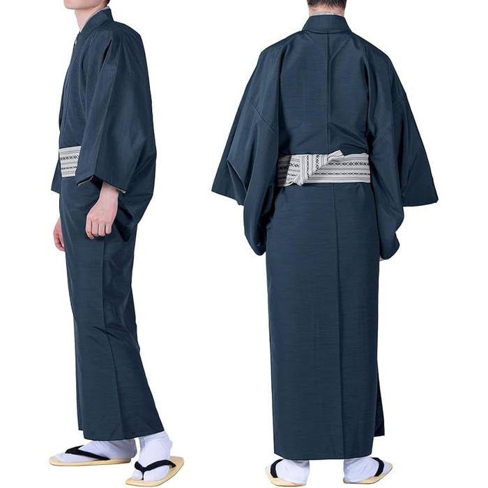 Kyoetsu Men’s Kimono & Haori Set – Pongee Fabric (Available in 3 colors)