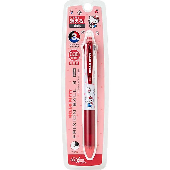 [Variants] Sanrio FriXion Ball 3 Slim – Erasable 3-Color Pen, Cute Japanese Stationery