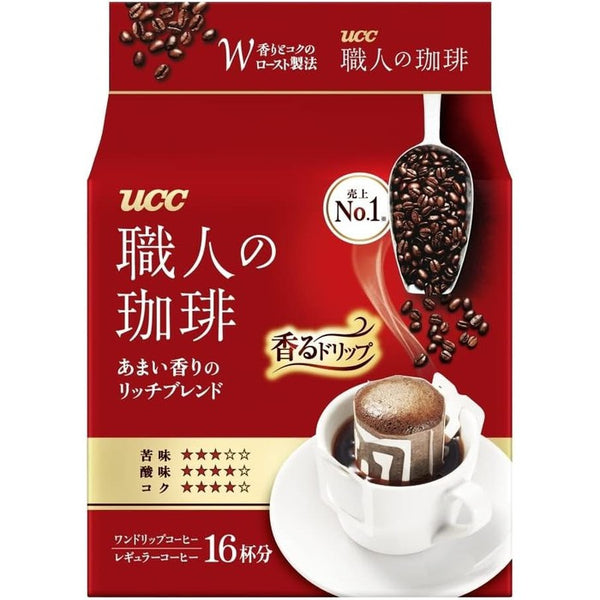 UCC Craftsman's Coffee Drip – Rich Blend with Sweet Aroma 16 sachets