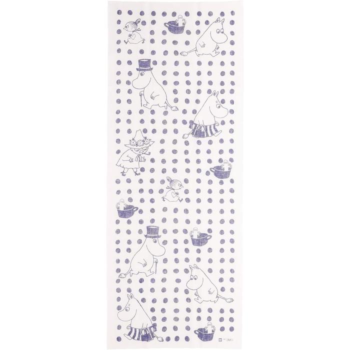 Moomin Indigo Dot Tenugui Towel by Marushin – 100% Cotton, Made in Japan