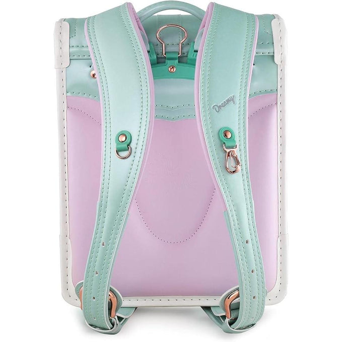 Mochila Escolar Randoseru Coulomb Unicorn Japonesa para Niñas – Acabado Perla, Compatible con A4