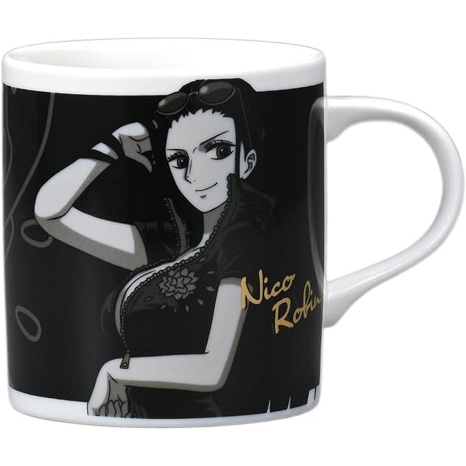 One Piece Straw Hat Pirates Monochrome Mug 300 ml – Microwave & Dishwasher Safe, Made in Japan