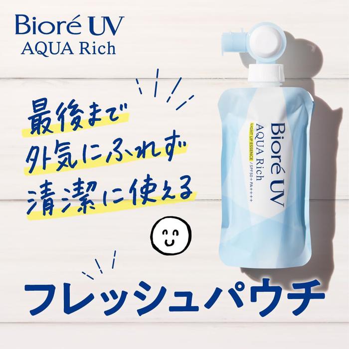 Biore UV Aqua Rich Light Up Essence Fresh Pouch SPF50+ PA++++ (120g) (With Alcohol)