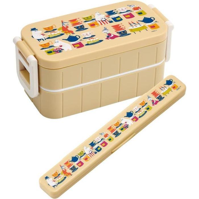 JAPANESE COLLECTION-Skater Antibacterial 2-Tier Lunch Box 600ml, Moomin Mamma