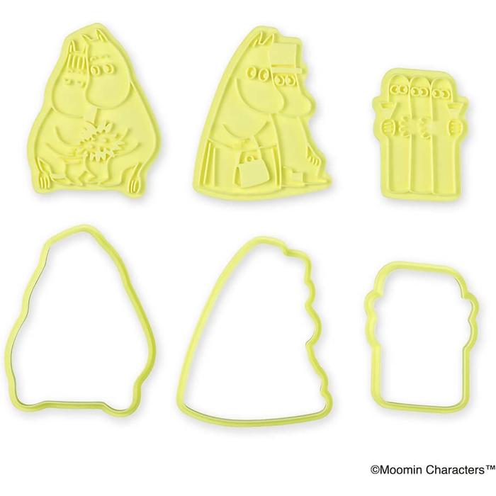 JAPAN MOOMIN COLLECTION-KAI Moomin Cookie Cutter Set – Moomin Valley Friends Themed Baking Mold Set