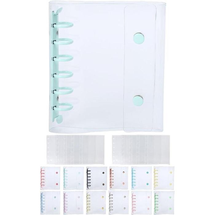 Daction Transparent Sticker Book A7 – Cute Sticker Binder with 10 Refills