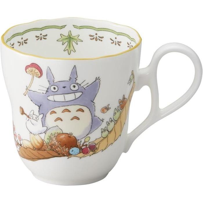 Noritake My Neighbor Totoro Mug – 375 ml | Porcelain Totoro fall leaf