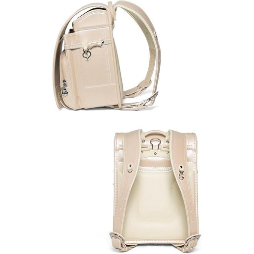 Mochila Escolar Randoseru Japonesa Amant Romantic Flower / Little Ribbon para Niñas – Acabado Perla, 15L, Ultra Ligera