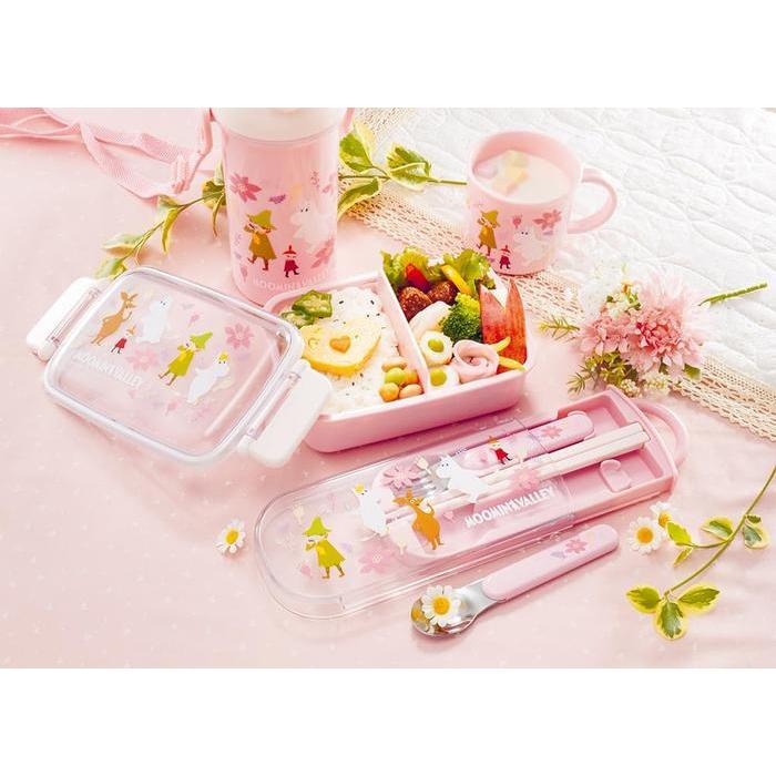 Skater Kids' Plastic Water Bottle – 480ml, Antibacterial, JAPAN MOOMIN COLLECTION (Pink)