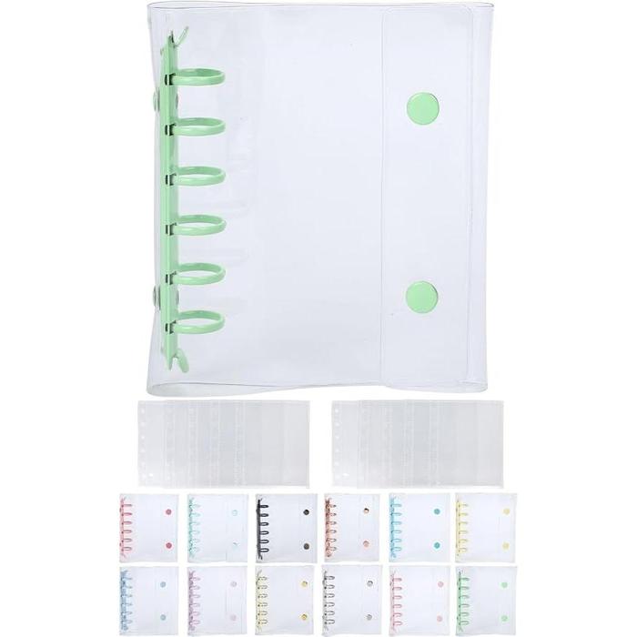 Daction Transparent Sticker Book A7 – Cute Sticker Binder with 10 Refills