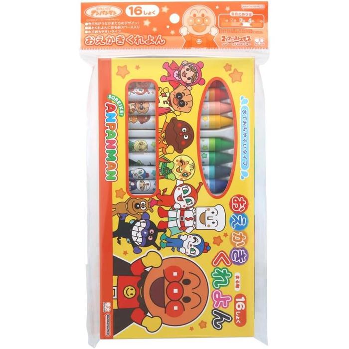 Sun-Star Stationery – Anpanman Crayon “Go! Anpanman” (Easily erase by water)