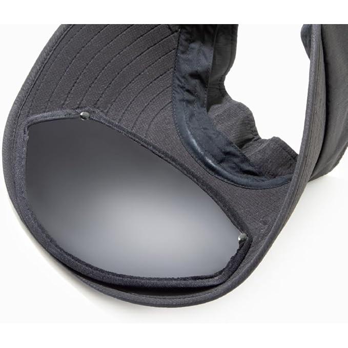 Alphax UV Protection Sun Visor Hat – Retractable Glass Visor, Black