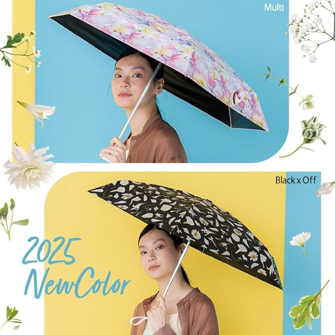 Wpc. Parasol [plantica × Wpc.] Flower Print Tiny Multi – Chic & Functional Folding Umbrella