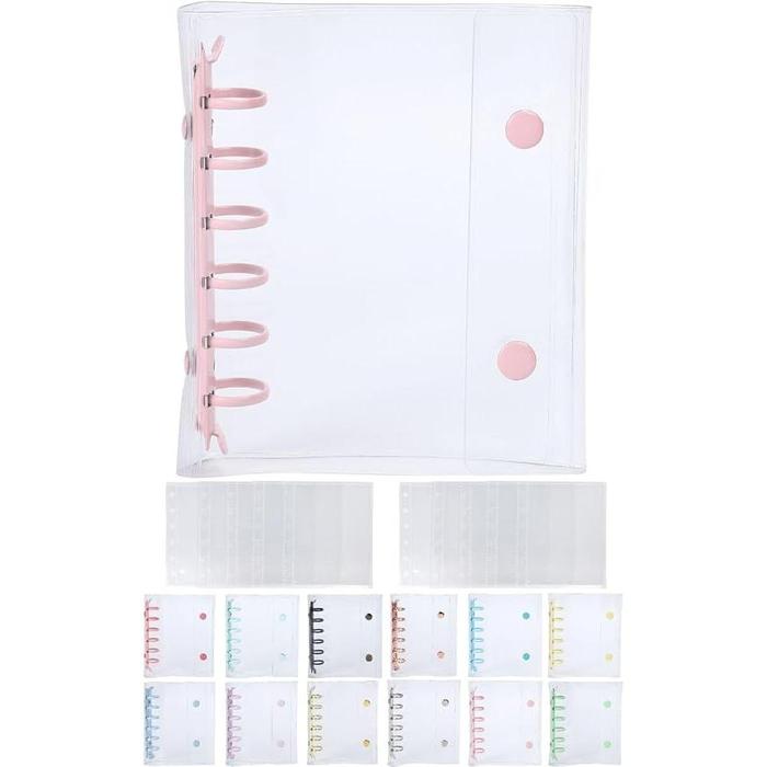 Daction Transparent Sticker Book A7 – Cute Sticker Binder with 10 Refills