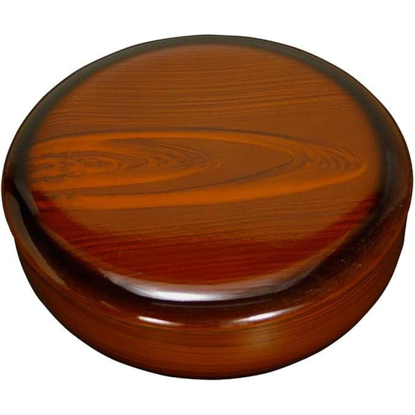 TATSU-CRAFT Pastry Container with Lid Heathered 18cm | Japanese Kishu Lacquerware Candy & Cookie Bowl