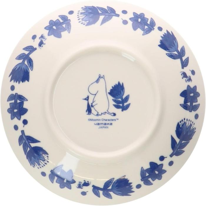 JAPANESE COLLECTION-MOOMIN "Blue Flora" Bowl Set, 17cm, 3-Piece