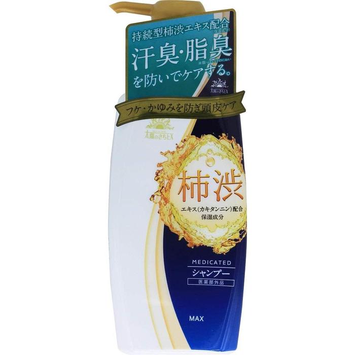 [Quasi-Drug] Medicated Taiyo no Sachi EX Kaki Tannin Shampoo with Conditioner – 400ml (No Alcohol)