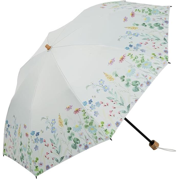LIEBEN Folding Parasol – Cool Plus UV Thermal Shielding, Women's Umbrella, Botanical pattern