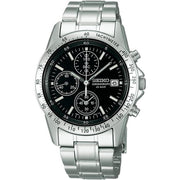 Seiko Selection SBTQ041 Men’s Quartz Chronograph Watch – Stainless Steel Black Dial 100m Water Resistant