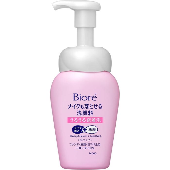 Bioré Foaming Facial Cleanser with Makeup Removal – Moisturizing Dense Foam Cleanser 160ml (With Alcohol)
