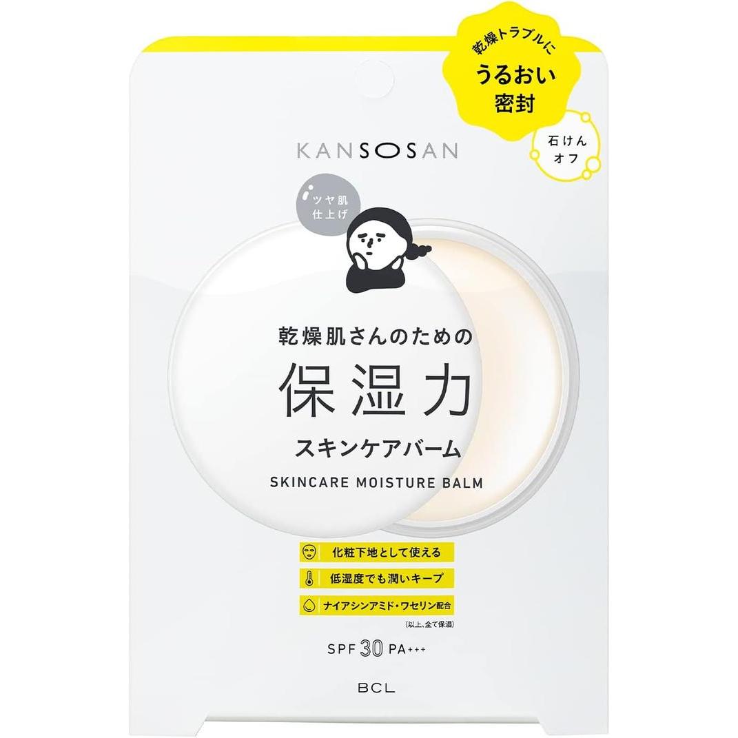 KANSOSAN Moisturizing Skincare Balm & Makeup Primer SPF30 PA+++ 17g – Niacinamide & 5 Ceramides [Alcohol-free]