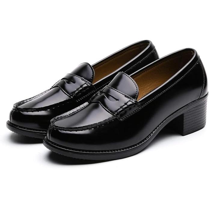 GIO & GIA 650 Women’s School Loafers – Heel-Up Student Shoes (+5cm), Cushioned 3D Insole, Lightweight, Shock Absorbing
