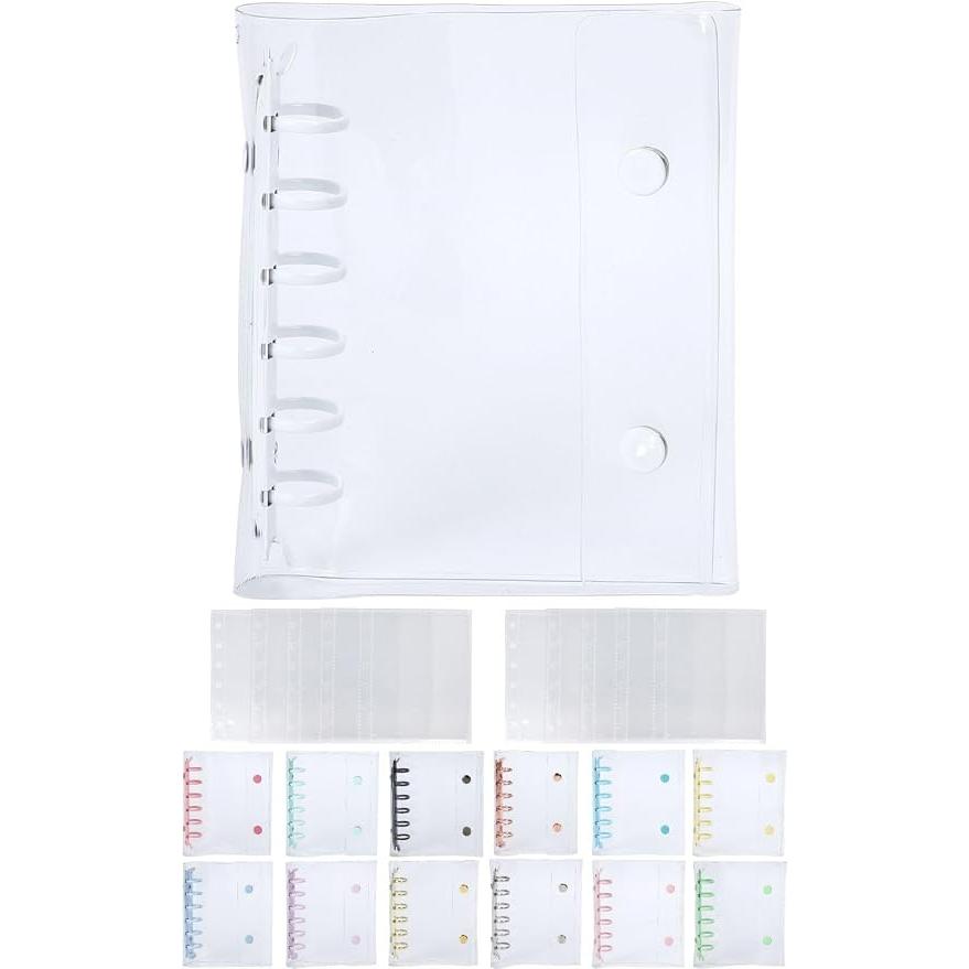 Daction Transparent Sticker Book A7 – Cute Sticker Binder with 10 Refills