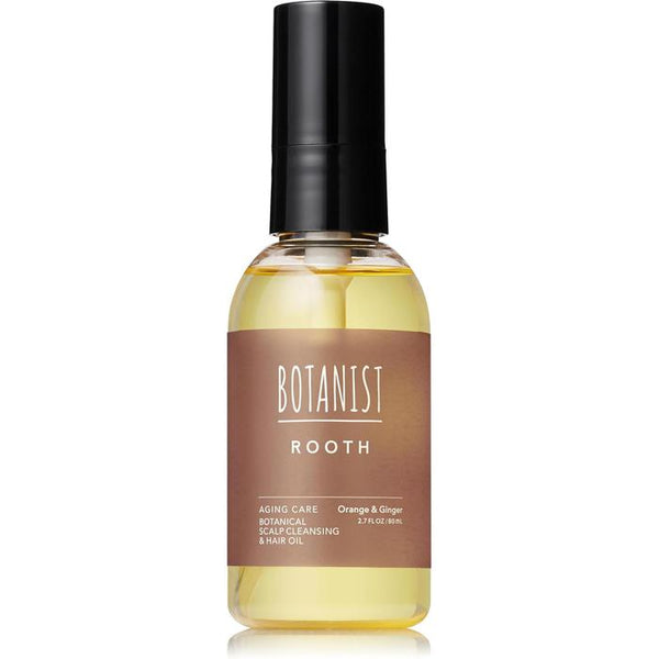 BOTANIST ROOTH Hair Oil Aging Care – Fresh Orange and Ginger Scent, Scalp and Hair Nourishment 80ml [Alcohol-free]