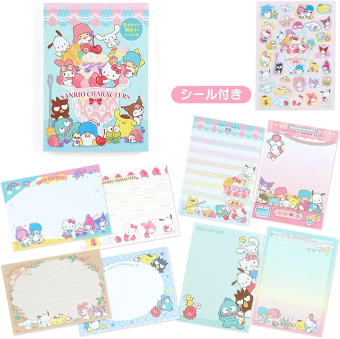 [CHARACTER OPTIONS] Sanrio Characters Memo Pad – Cute Japanese Stationery, 8 Designs, With Stickers