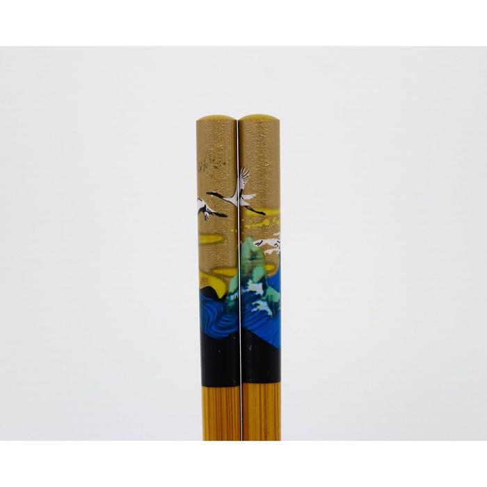 Handmade Japanese “Scenery” Bamboo Chopsticks – Set of 5