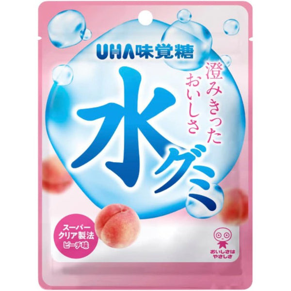 MIZU GUMI - Water drop-shaped jellies with the flavor of Japanese peaches 40g