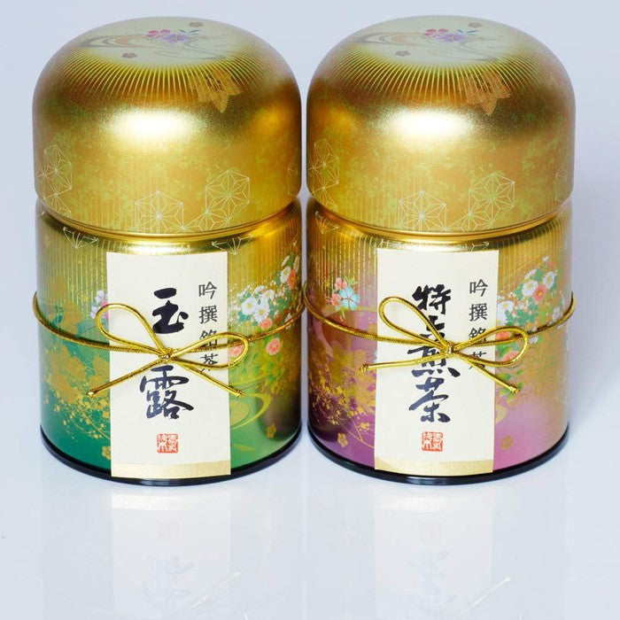 Kyoto Rikkyu-en Tea Set – Gyokuro & Premium Sencha, 2x100g