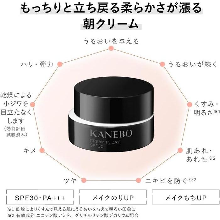 KANEBO Cream in Day II SPF30 PA+++ – Medicated Morning Face Cream for Hydration, Glow & UV Care 40g [Alcohol-free]