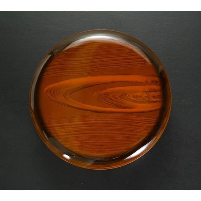 TATSU-CRAFT Pastry Container with Lid Heathered 18cm | Japanese Kishu Lacquerware Candy & Cookie Bowl