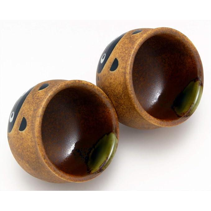 Setoyaki Tanuki Sake Set – Tokkuri & Cups | Japanese Porcelain Sake Set, 270ml, Made in Japan